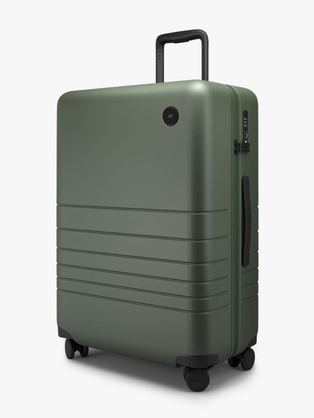 MONOS Checked Luggage Hard Shell Black - 25"